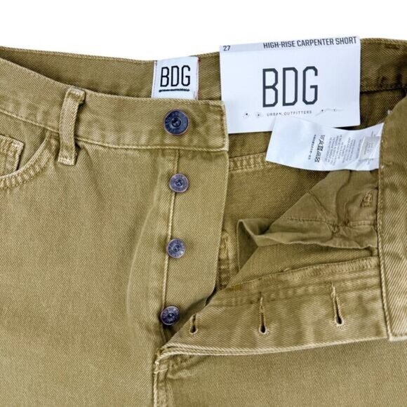 NWT BDG High Rise Carpenter Short Size 27 Tan - Picture 4 of 6